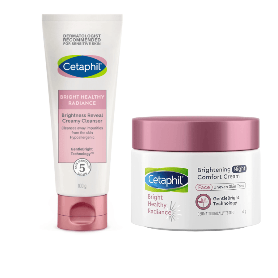 Bright Healthy Radiance Brightening Night Routine Combo (Facewash+Night Cream) made in India price in Bangladesh | Authentic Product by Shundorjo