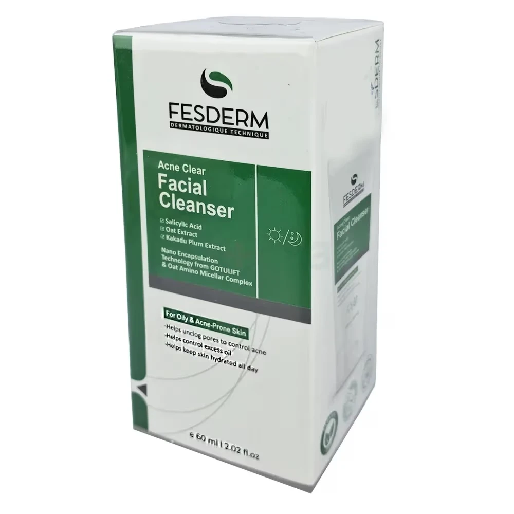 FESDERM Acne Clear Facial Cleanser for Oily & Acne-Prone Skin – 60ml