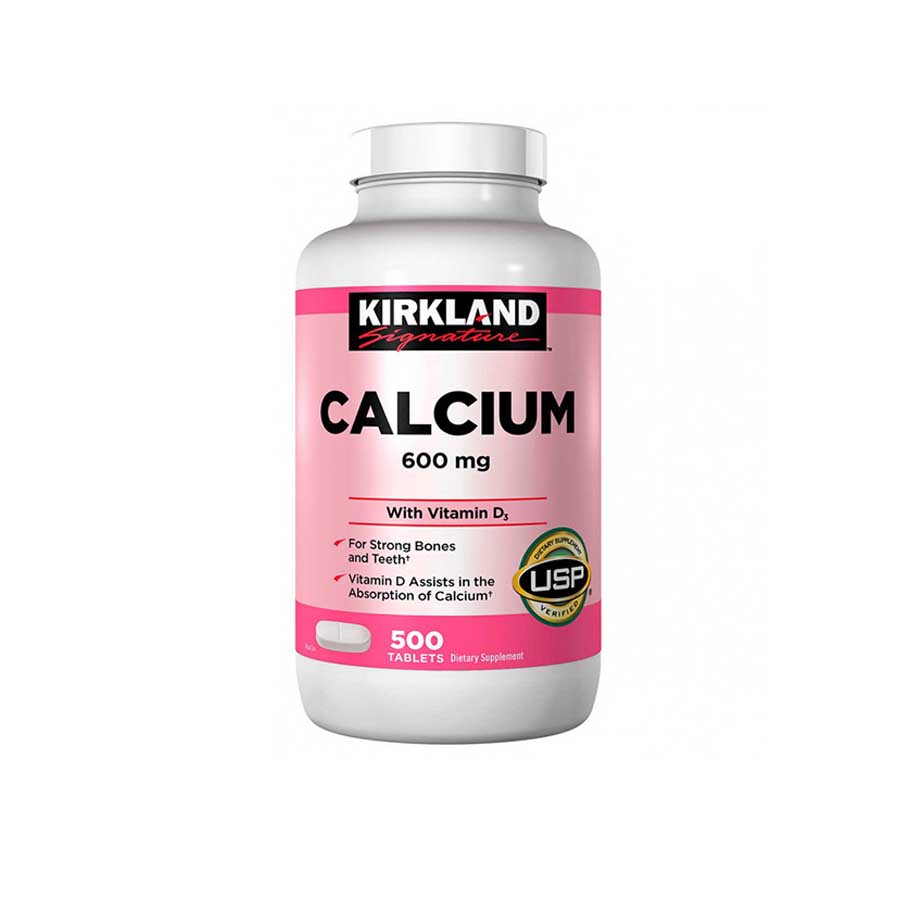 Kirkland Signature Calcium 600mg with Vitamin D3 500 Tablets