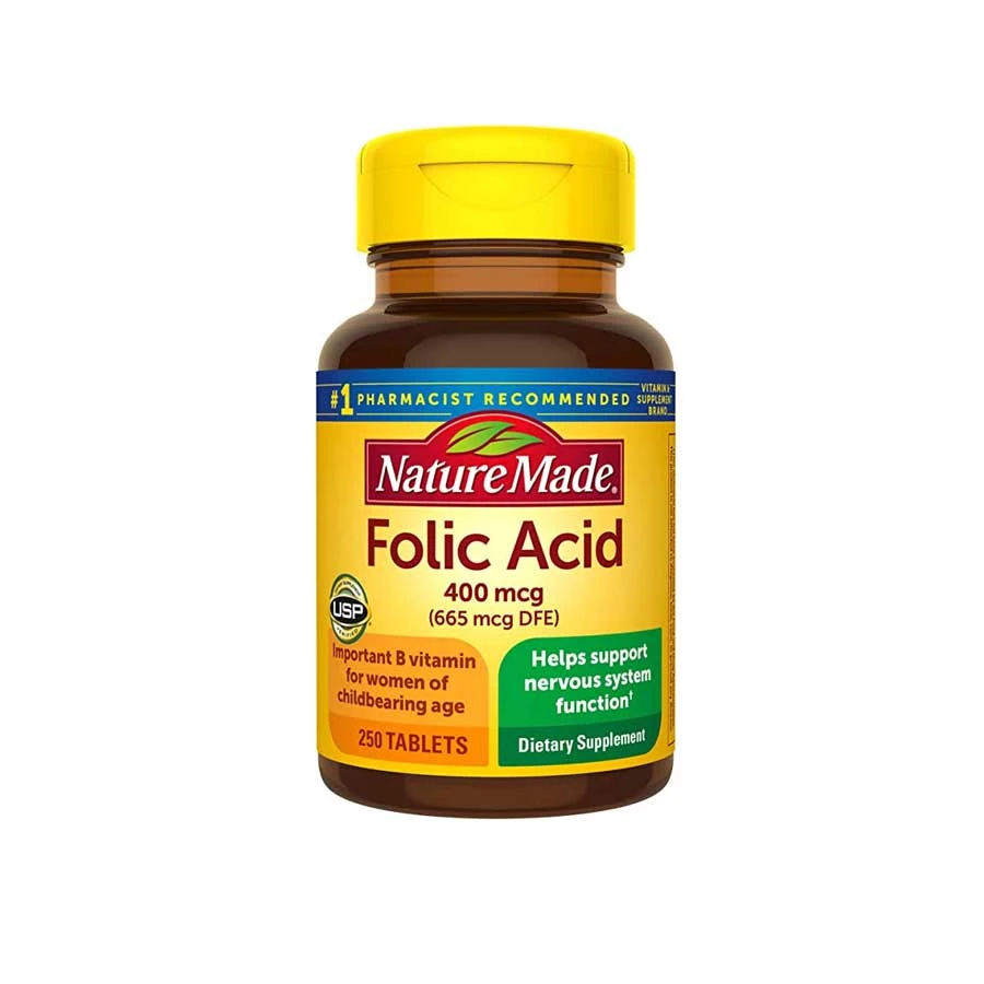 Nature Made Folic Acid 400mcg (665mcg DFE) Supplement 250 Tablets price in Bangladesh | Authentic Product by Shundorjo