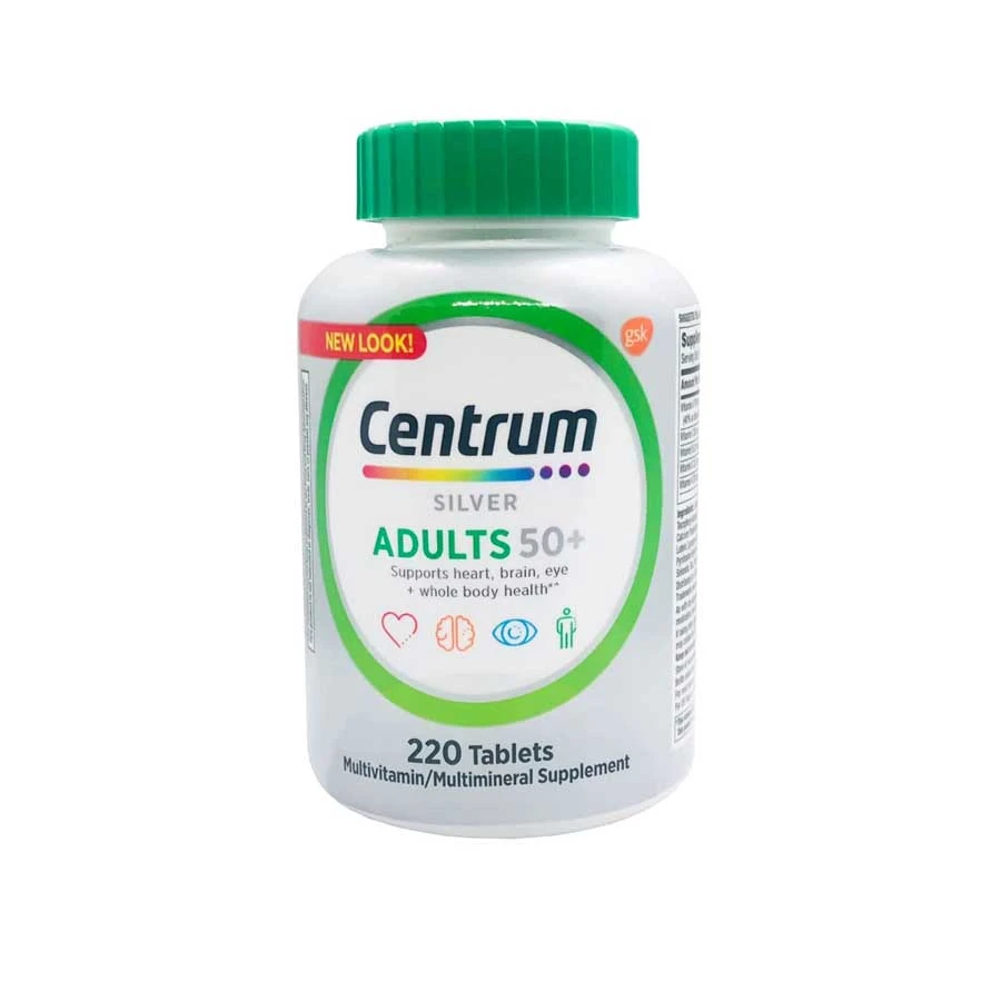 Centrum Silver Multivitamin for Adults 50+ with Vitamins 220 Tablets price in Bangladesh | Authentic Product by Shundorjo