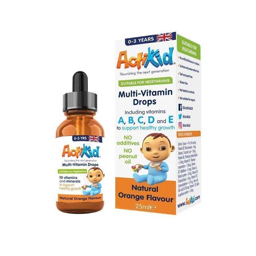 ActiKid Multi Vitamin Drops Natural Orange Flavour 25ml price in Bangladesh | Authentic Product by Shundorjo