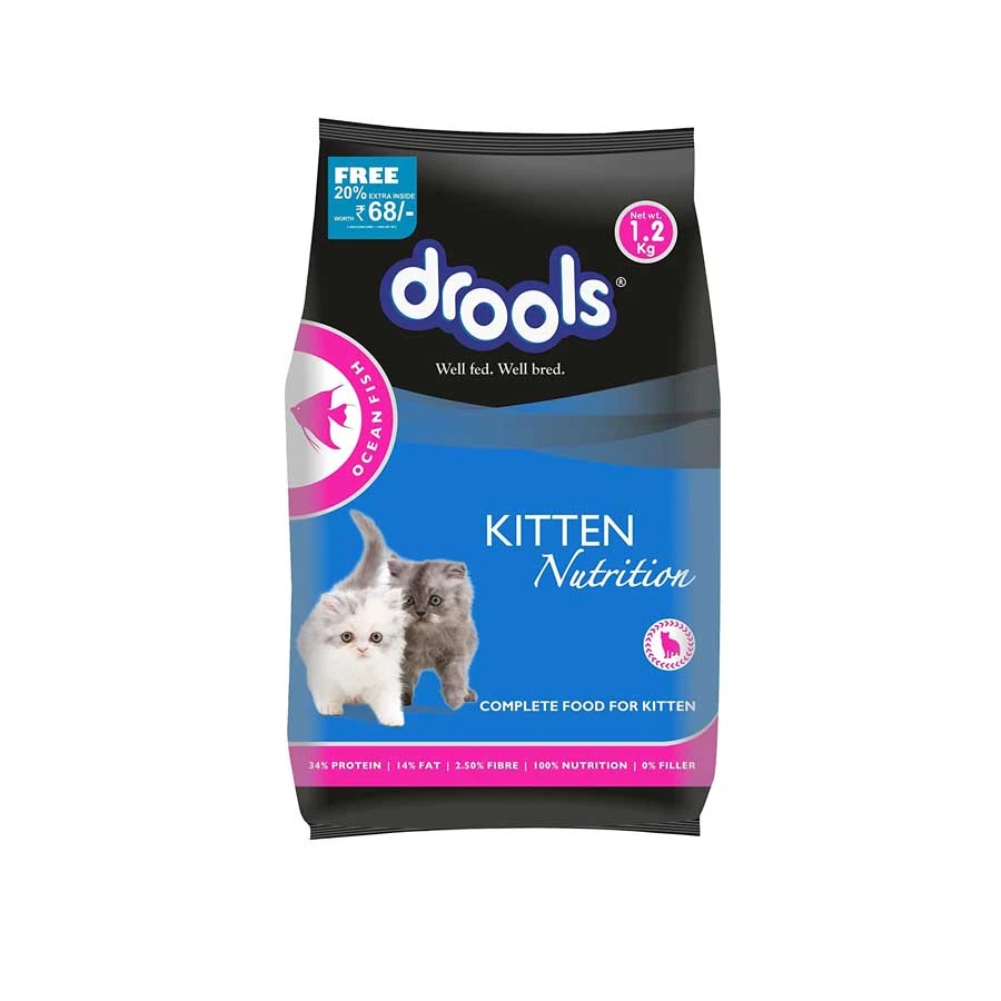 Drools Kitten Cat Food with Ocean Fish Flavour 1.2kg price in Bangladesh | Authentic Product by Shundorjo