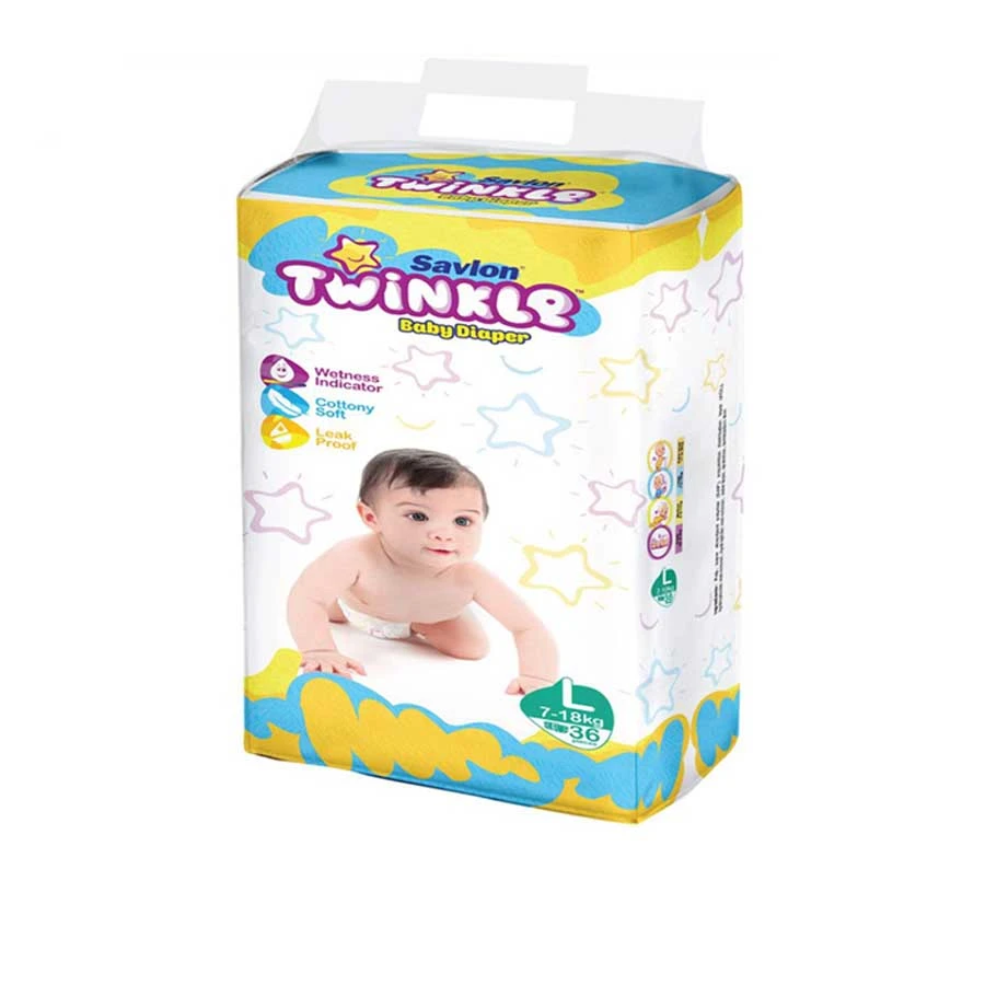 Savlon Twinkle Baby Belt Diaper L (7-18kg) 36pcs price in Bangladesh | Authentic Product by Shundorjo