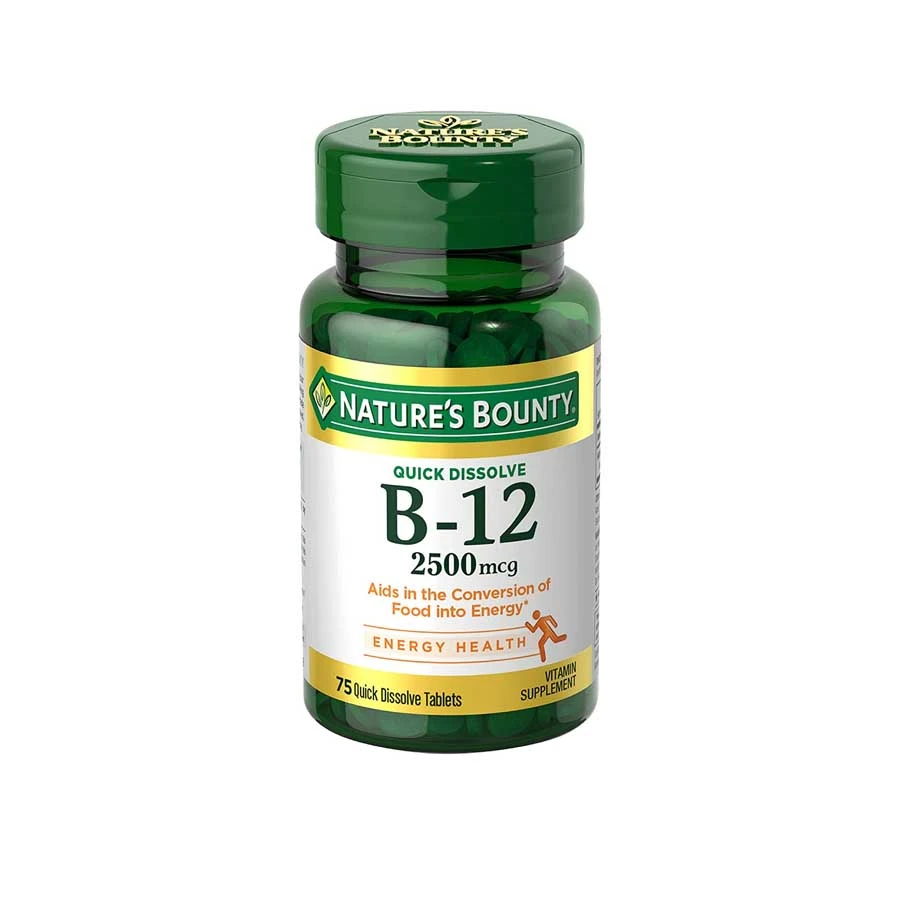 Nature’s Bounty Vitamin B12 2500mcg Quick Dissolve 75 Tablets price in Bangladesh | Authentic Product by Shundorjo