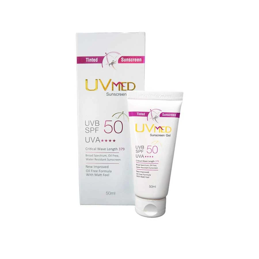 Uvmed Tinted SPF 50 Sunscreen Gel 50ml price in Bangladesh | Authentic Product by Shundorjo