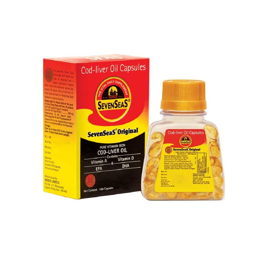 Sevenseas Original Cod Liver Oil 300mg 100 Capsules price in Bangladesh | Authentic Product by Shundorjo