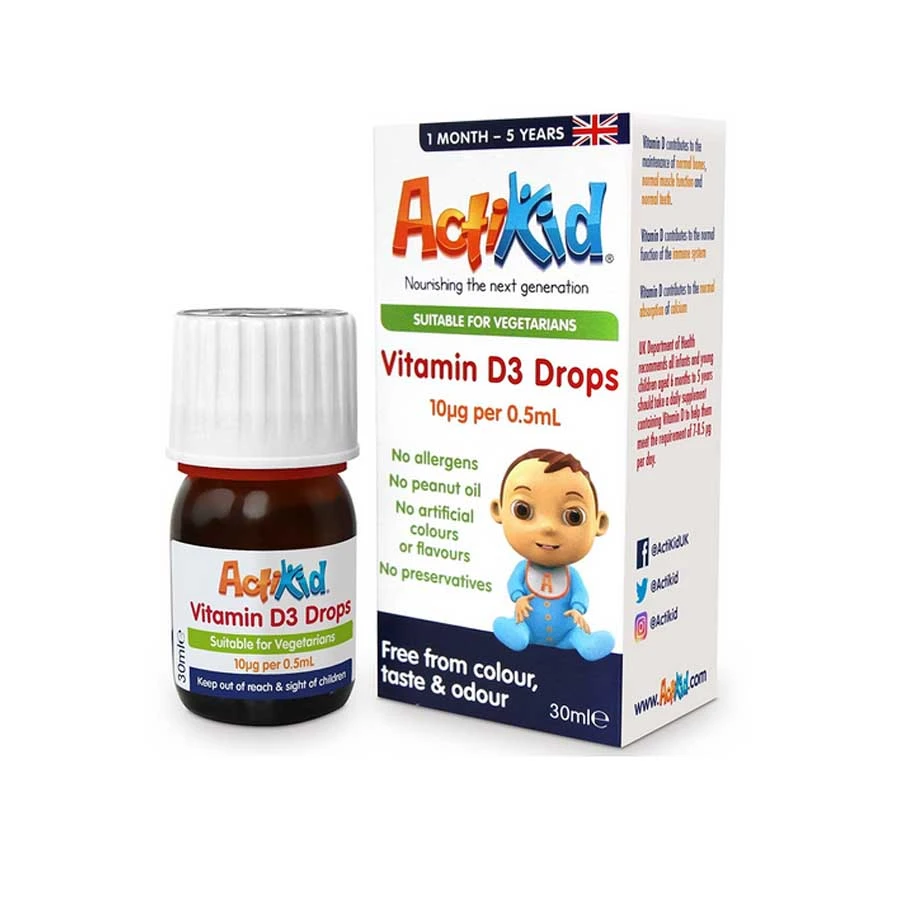 ActiKid Vitamin D3 Drops 1 Month to 5 Years 30ml price in Bangladesh | Authentic Product by Shundorjo