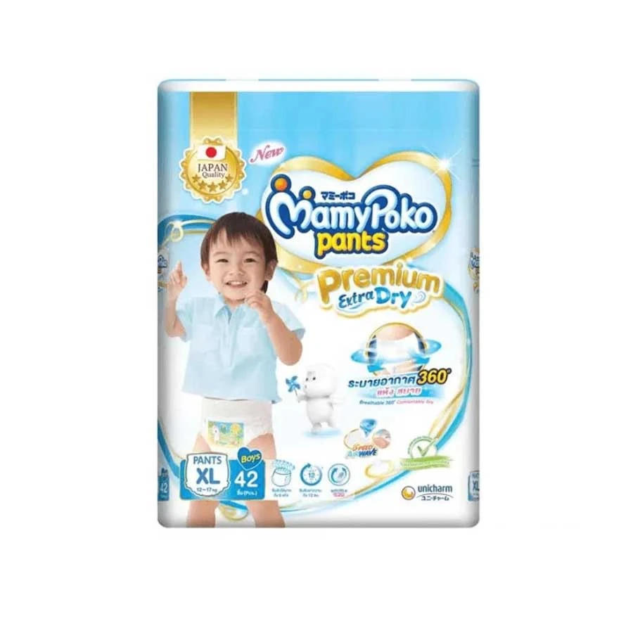 MamyPoko Pants Premium Extra Dry XL 12-17kg (Boys) 42pcs price in Bangladesh | Authentic Product by Shundorjo