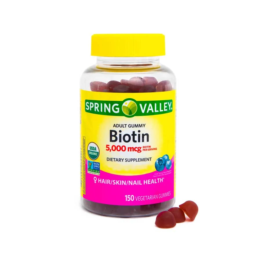 Spring Valley Biotin Vegetarian 5000mcg 150 Gummy price in Bangladesh | Authentic Product by Shundorjo