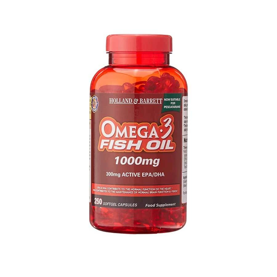 Holland & Barrett Omega 3 Fish Oil 1000mg 250 Capsules price in Bangladesh | Authentic Product by Shundorjo