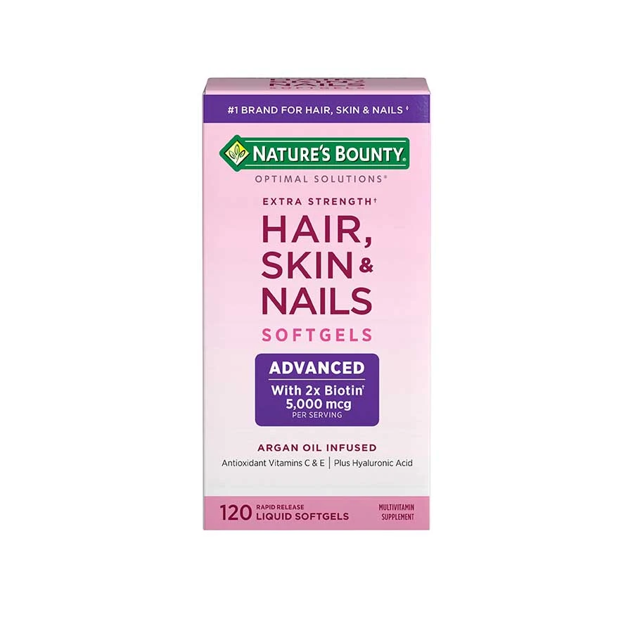 Nature's Bounty Advanced Hair Skin and Nail With Biotin 120 Softgel price in Bangladesh | Authentic Product by Shundorjo