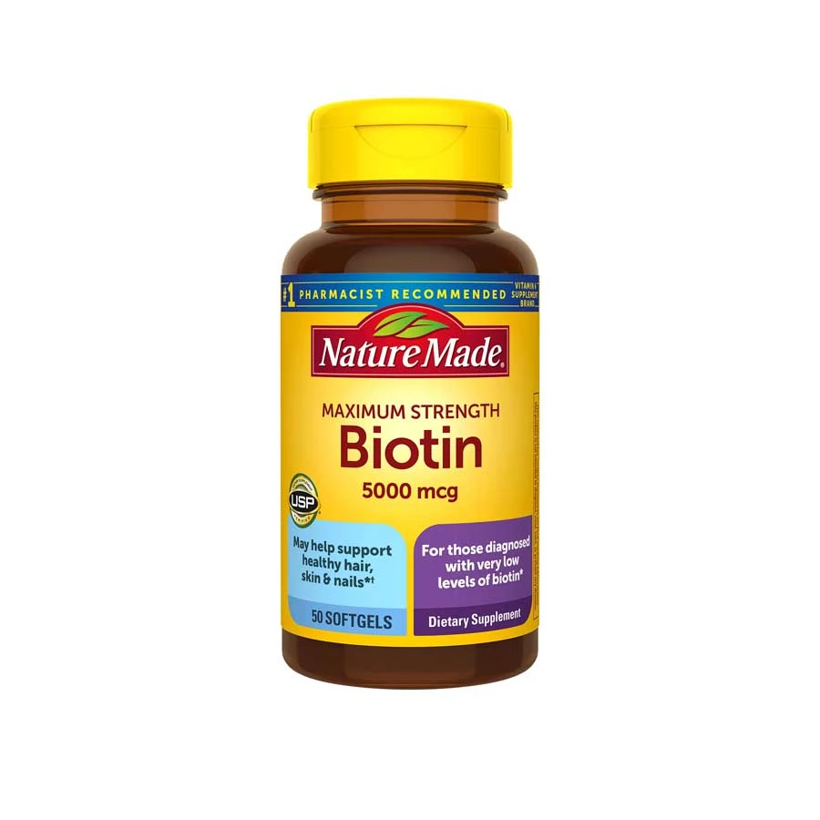 Nature Made Biotin Maximum Strength 5000mcg 50 Softgels price in Bangladesh | Authentic Product by Shundorjo