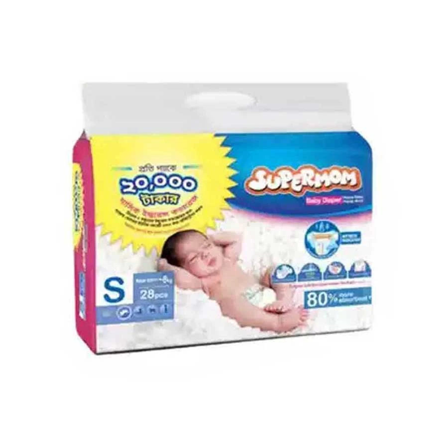 Supermom Baby Diaper Belt S New Born 8kg 28pcs price in Bangladesh | Authentic Product by Shundorjo