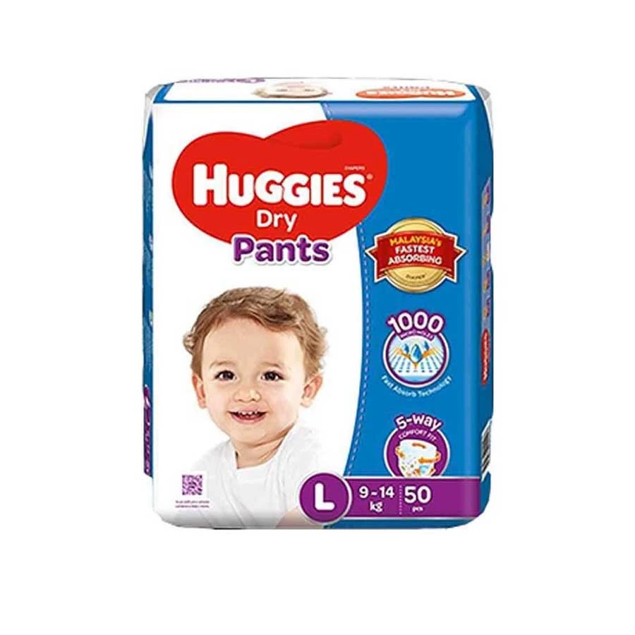 Huggies Dry Pants L 50pcs 9-14Kg (Malaysia) price in Bangladesh | Authentic Product by Shundorjo
