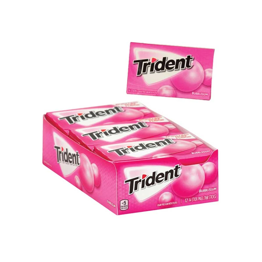 Trident Bubblegum Sugar Free Gum 12 Packs price in Bangladesh | Buy original Foreign