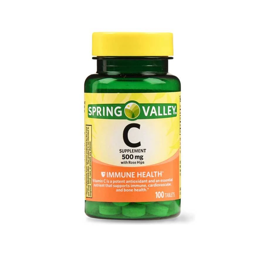 Spring Valley Vitamin C With Rose Hips 500mg 100 Tablet price in Bangladesh | Authentic Product by Shundorjo