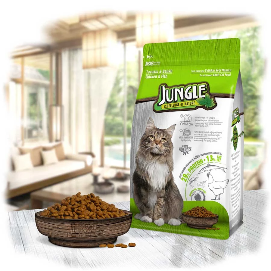Jungle Adult Cat Food Chicken & Fish 1.5kg price in Bangladesh | Authentic Product by Shundorjo