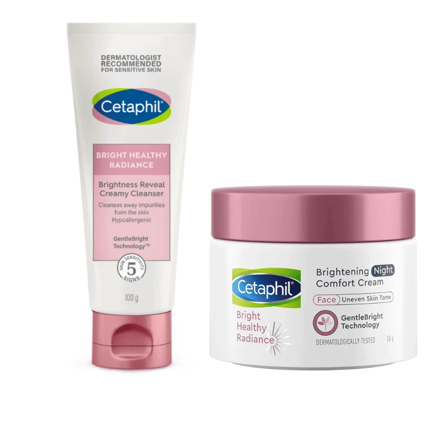 Bright Healthy Radiance Brightening Night Routine Combo (Facewash+Night Cream) made in India price in Bangladesh | Authentic Product by Shundorjo