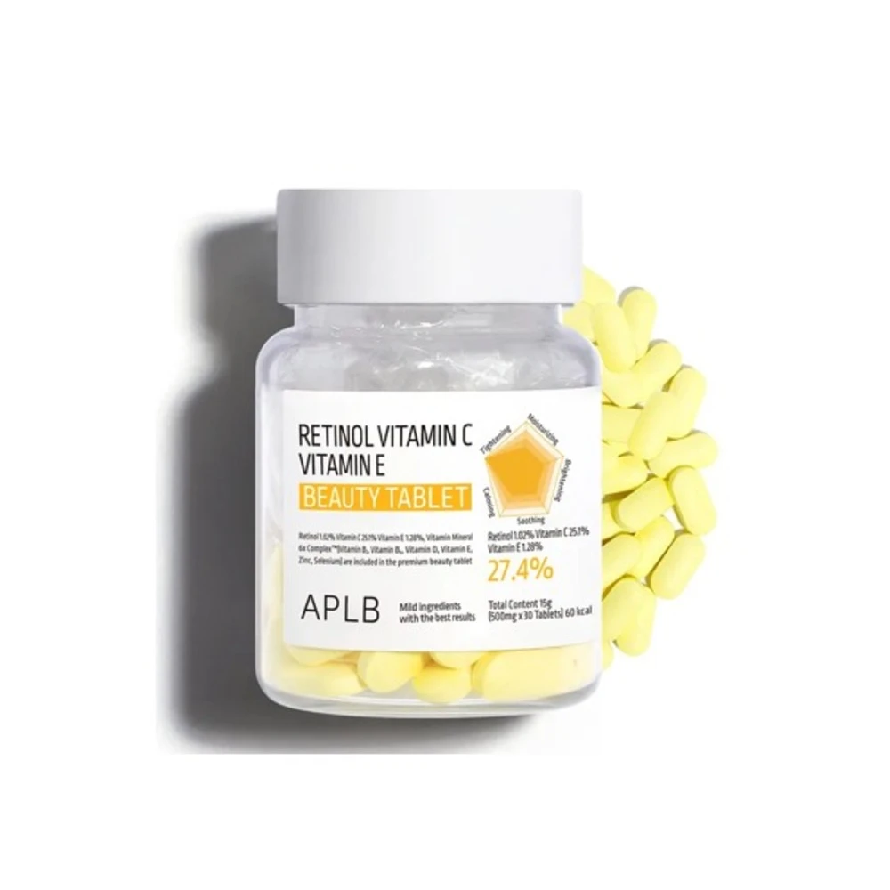APLB Retinol Vitamin C & Vitamin E Beauty Tablet 500mg - 30 Tablets price in Bangladesh | Authentic Product by Shundorjo
