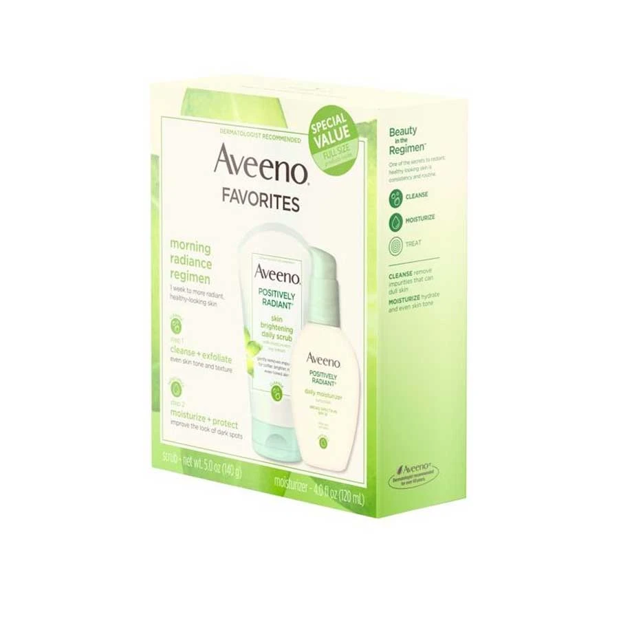Aveeno Positively Radiant Gift Set For Face Scrub & Moisturizer price in Bangladesh | Authentic Product by Shundorjo