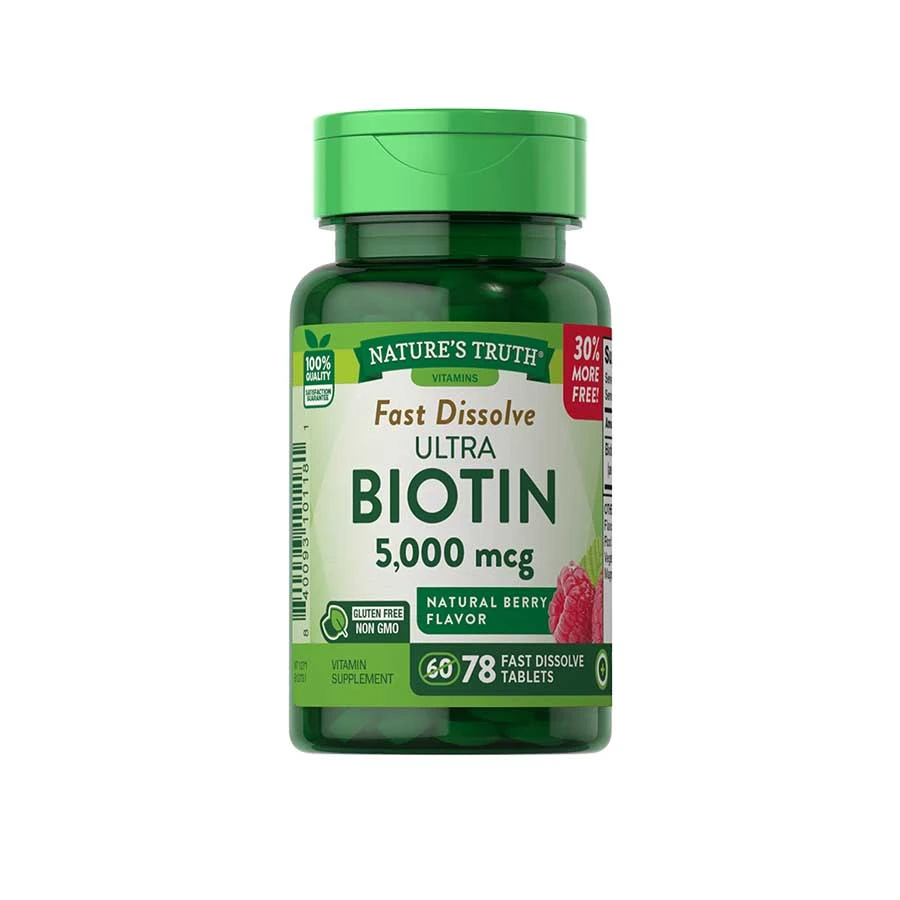 Nature’s Truth Fast Dissolve Ultra Biotin 5000mcg 78 Tablets price in Bangladesh | Authentic Product by Shundorjo