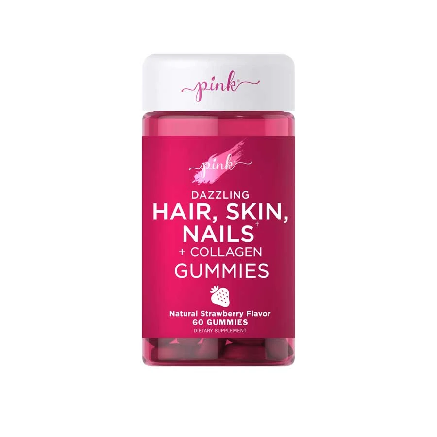 Pink Dazzling Hair, Skin, Nails + Collagen 60 Gummies price in Bangladesh | Authentic Product by Shundorjo