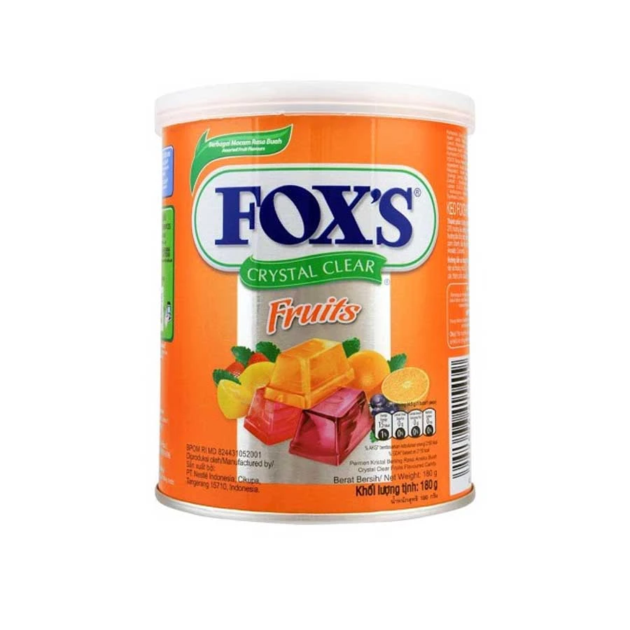 Nestle Fox's Crystal Clear Fruits Flavored Candy Tin 180gm price in Bangladesh | Authentic Product by Shundorjo