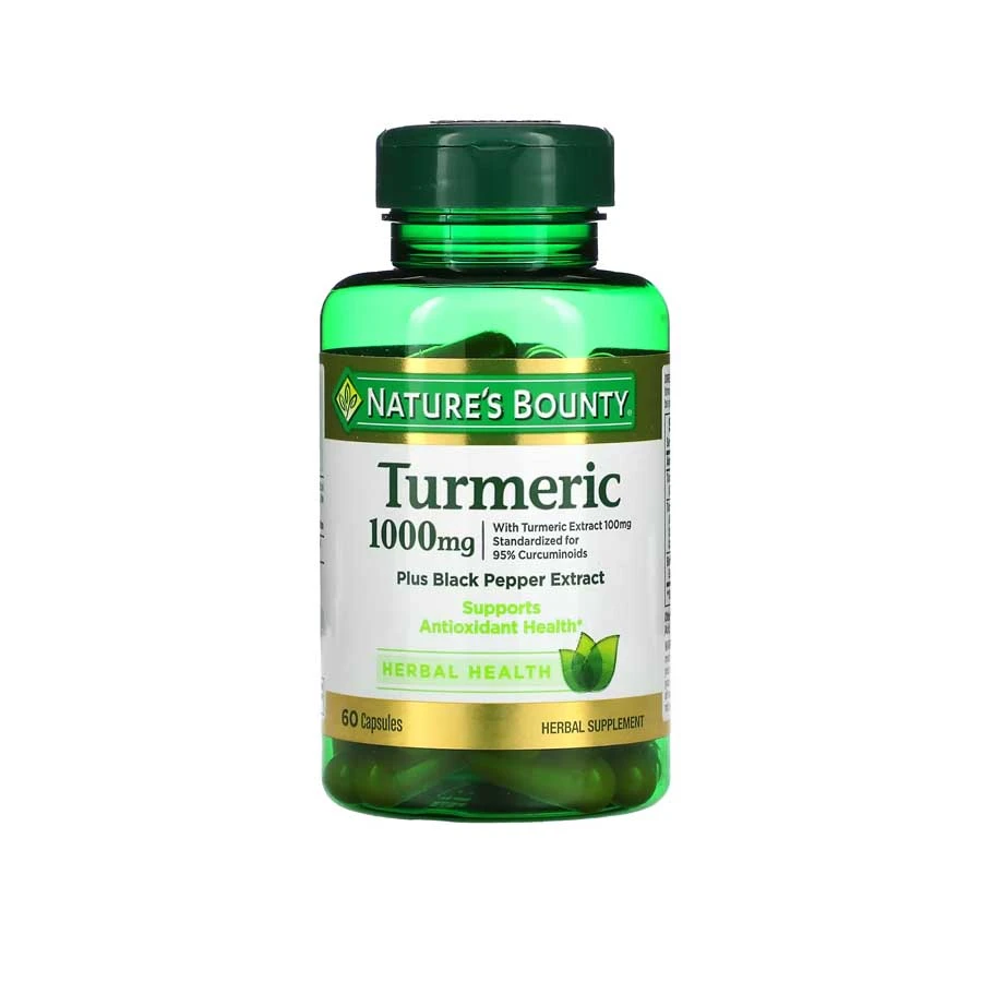 Nature's Bounty Turmeric Plus Black Pepper 1000mg 60 Capsules price in Bangladesh | Authentic Product by Shundorjo