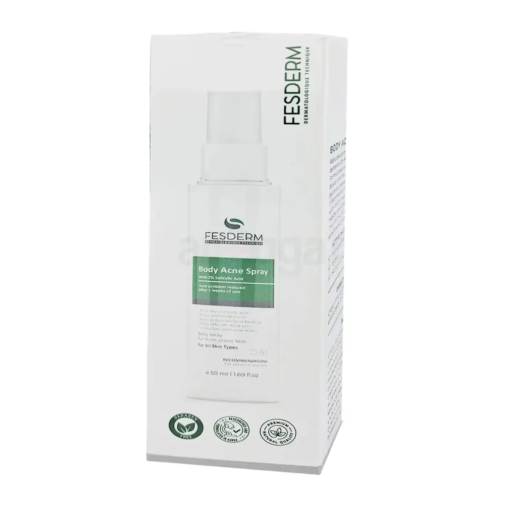 FESDERM Body Acne Spray with 2% Salicylic Acid for Acne-Prone Skin – 50ml price in Bangladesh | Buy original RX Corporation