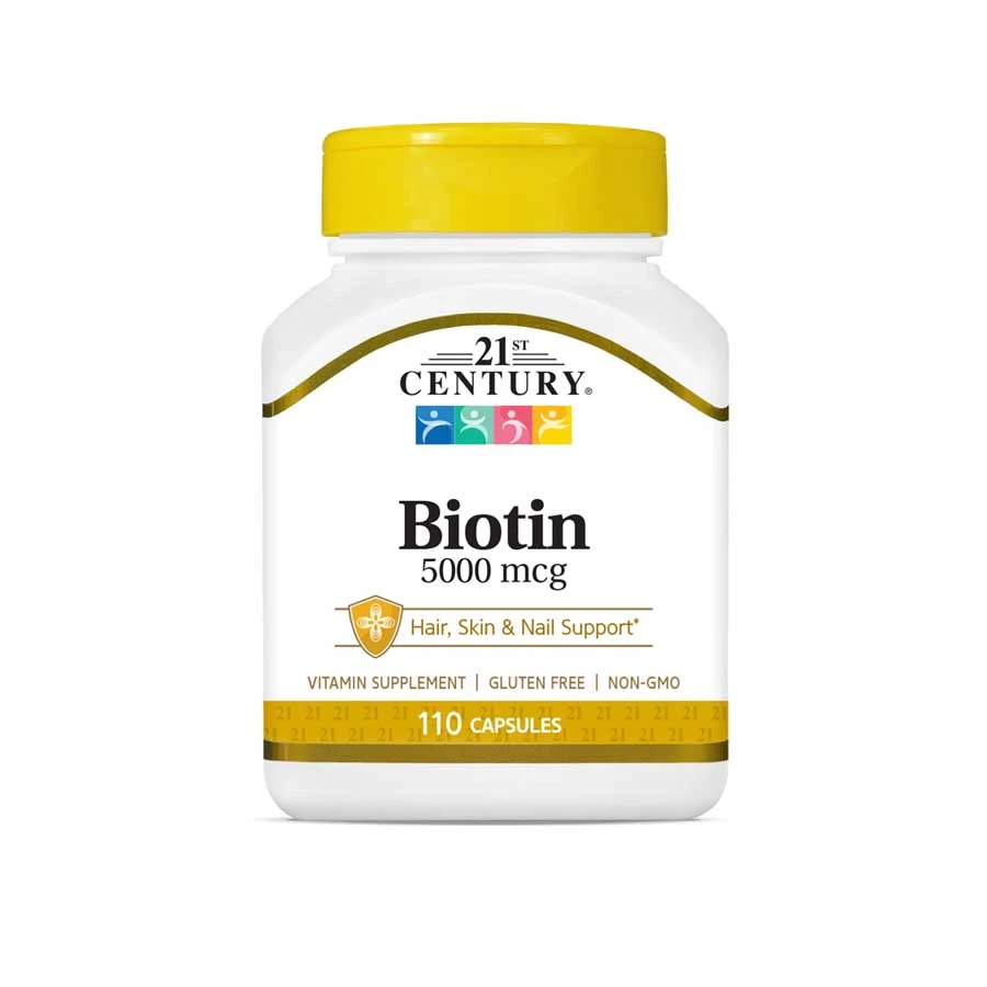 21st Century Biotin 5000mcg Support Hair Skin & Nails 110 Capsules price in Bangladesh | Authentic Product by Shundorjo
