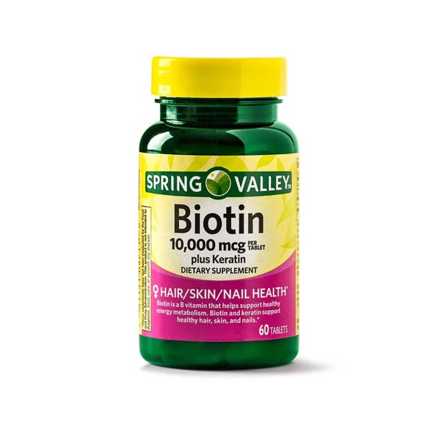 Spring Valley Biotin 10000mcg Plus Keratin 60 Tablets price in Bangladesh | Authentic Product by Shundorjo