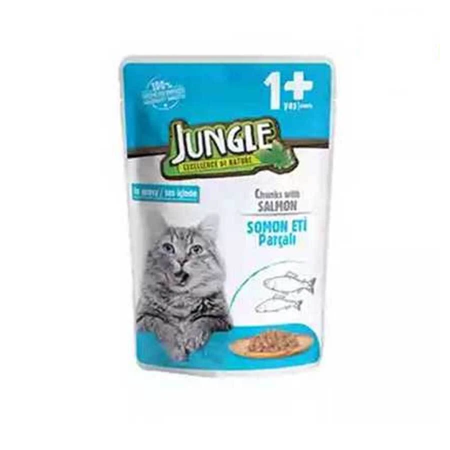 Jungle Adult Cat Food Pouch Salmon 100gm price in Bangladesh | Authentic Product by Shundorjo