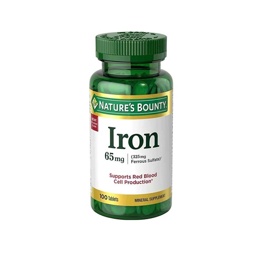 Nature's Bounty Iron Ferrous Sulfate 65mg 325mg 100 Tablets price in Bangladesh | Authentic Product by Shundorjo