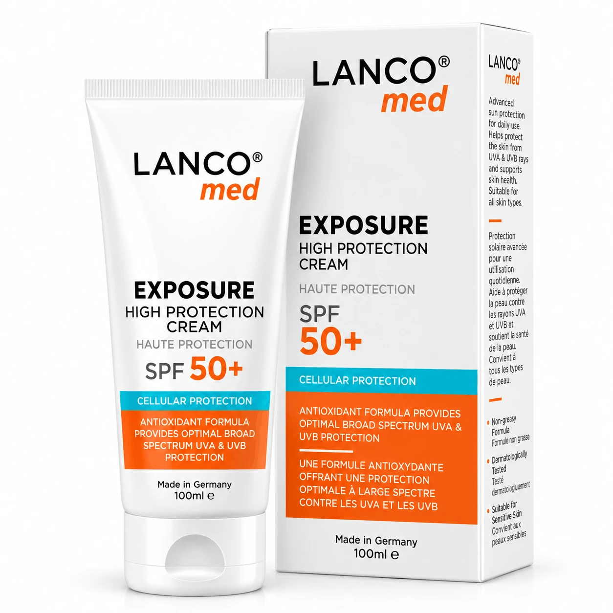 Lanco Med Exposure SPF 50+ Cream 100ml – High Protection Sunscreen price in Bangladesh | Buy original Chromoteq Healthcore