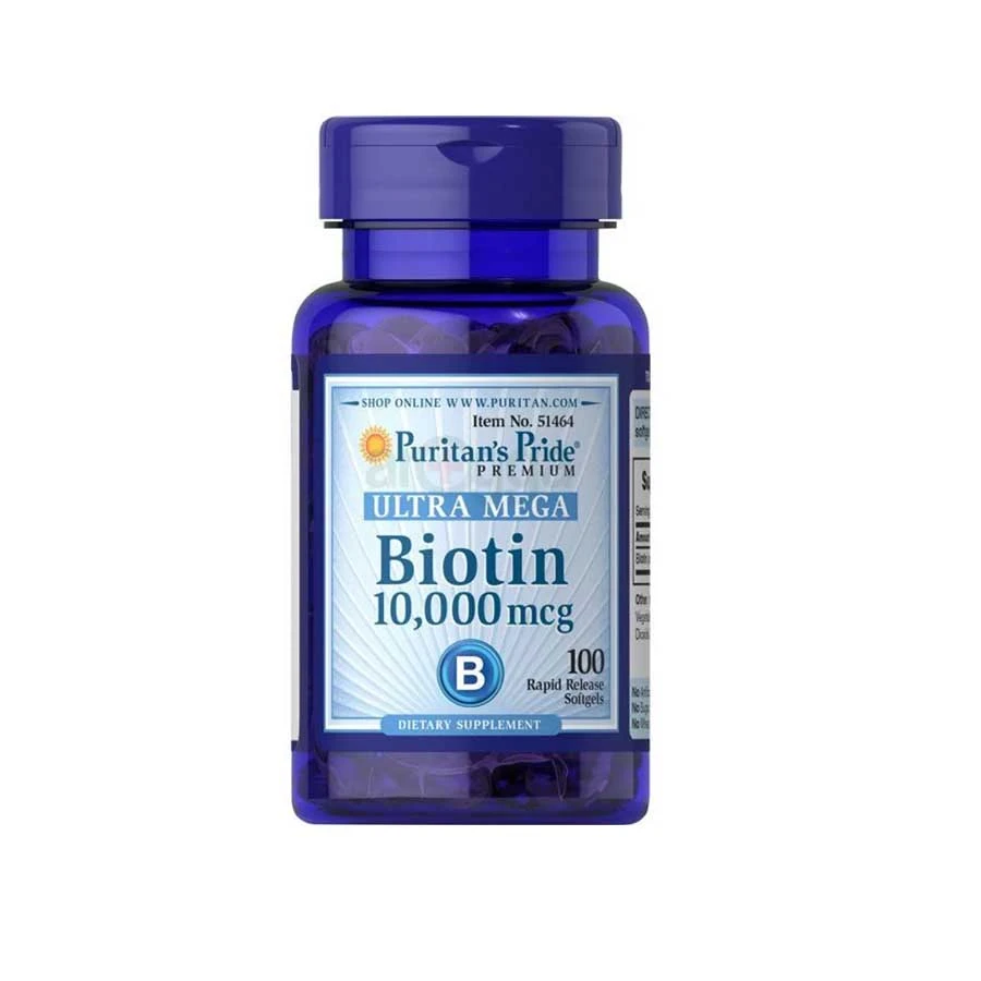 Puritans Pride Biotin Ultra Mega 10000mcg 100 Softgels price in Bangladesh | Authentic Product by Shundorjo