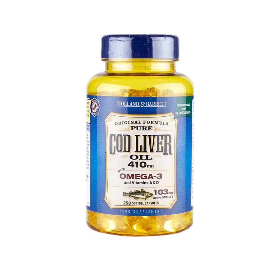 Holland & Barrett Cod Liver Oil 410mg 250 Capsules price in Bangladesh | Authentic Product by Shundorjo