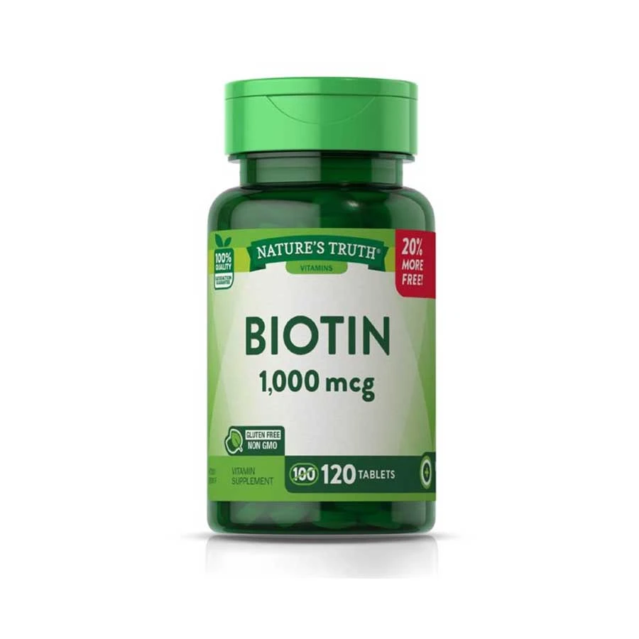 Nature's Truth Biotin Hair Skin and Nails 1000mcg 120 Tablets price in Bangladesh | Authentic Product by Shundorjo