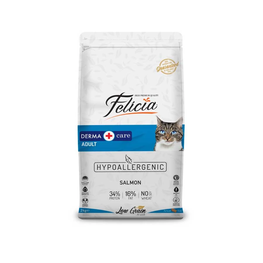 Felicia Premium Adult Cat Food Derma Care with Salmon 2kg price in Bangladesh | Authentic Product by Shundorjo