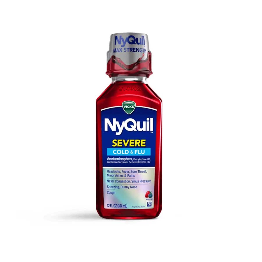 Vicks Nyquil Cold Flu Nighttime Relief Syrup 354ml price in Bangladesh | Authentic Product by Shundorjo