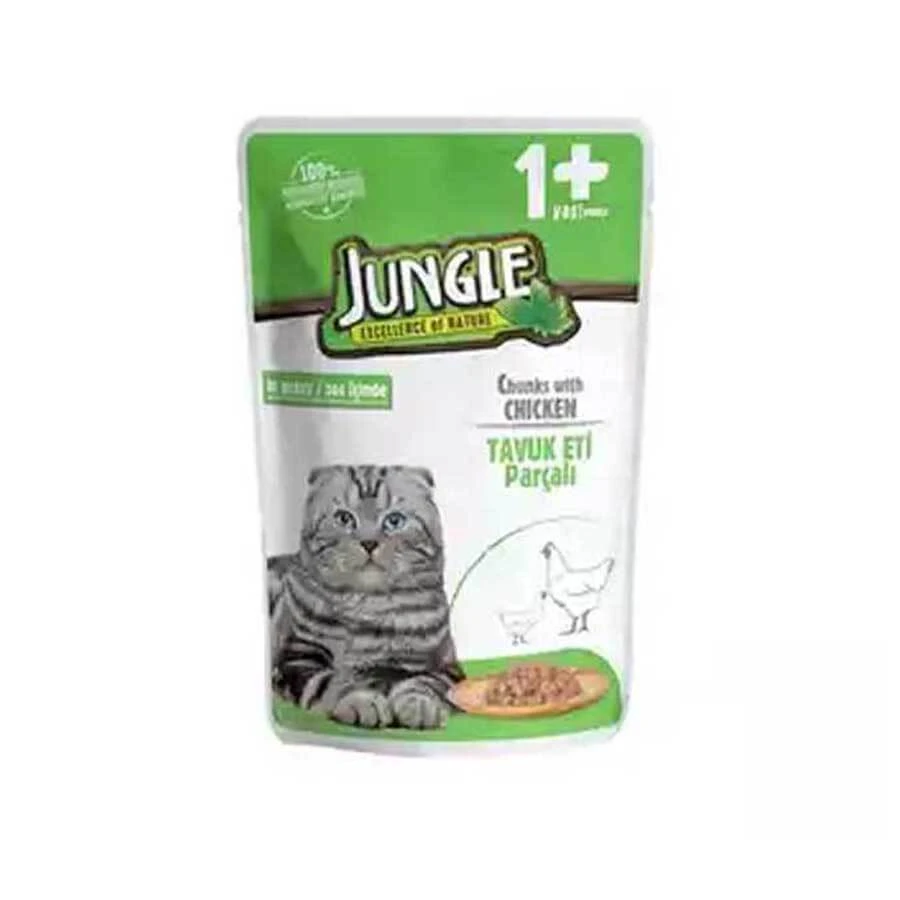 Jungle Adult Cat Food Pouch Chicken 100gm price in Bangladesh | Authentic Product by Shundorjo