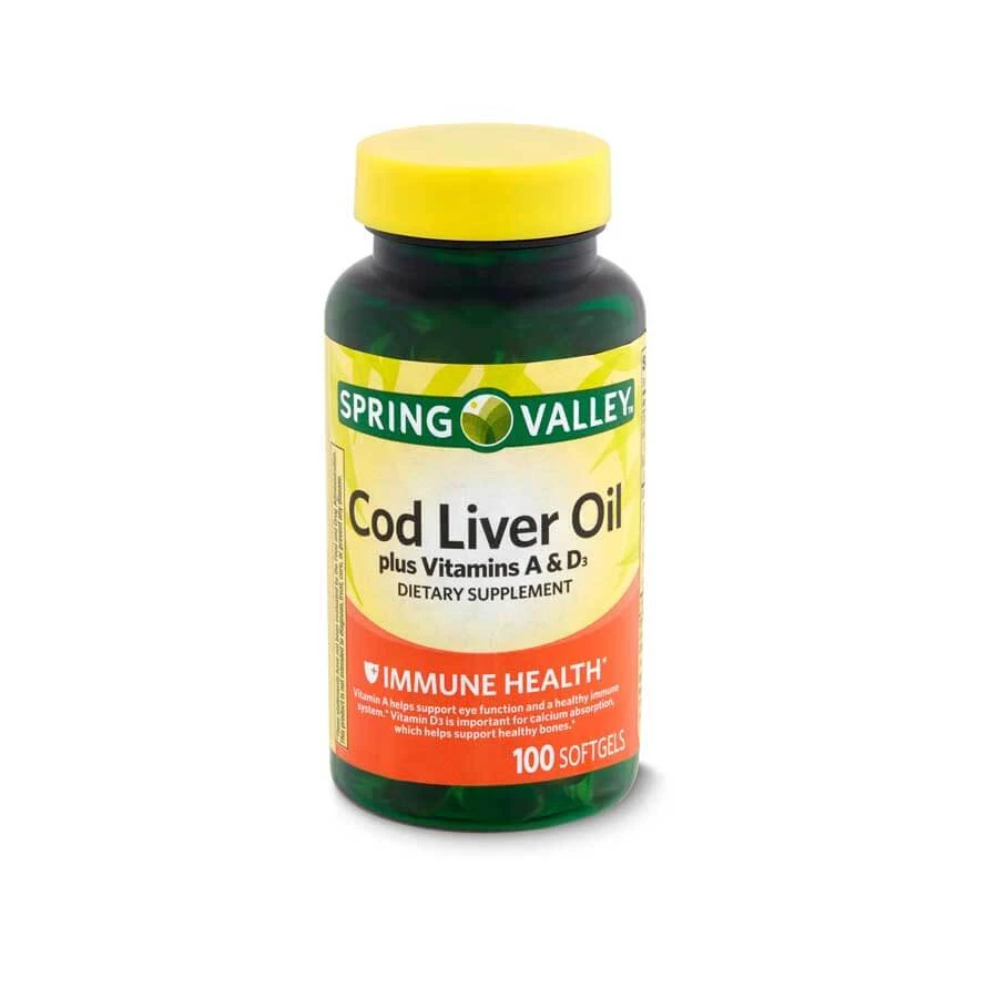 Spring Valley Cod Liver Oil With Vitamin A & D 100 Softgels price in Bangladesh | Authentic Product by Shundorjo