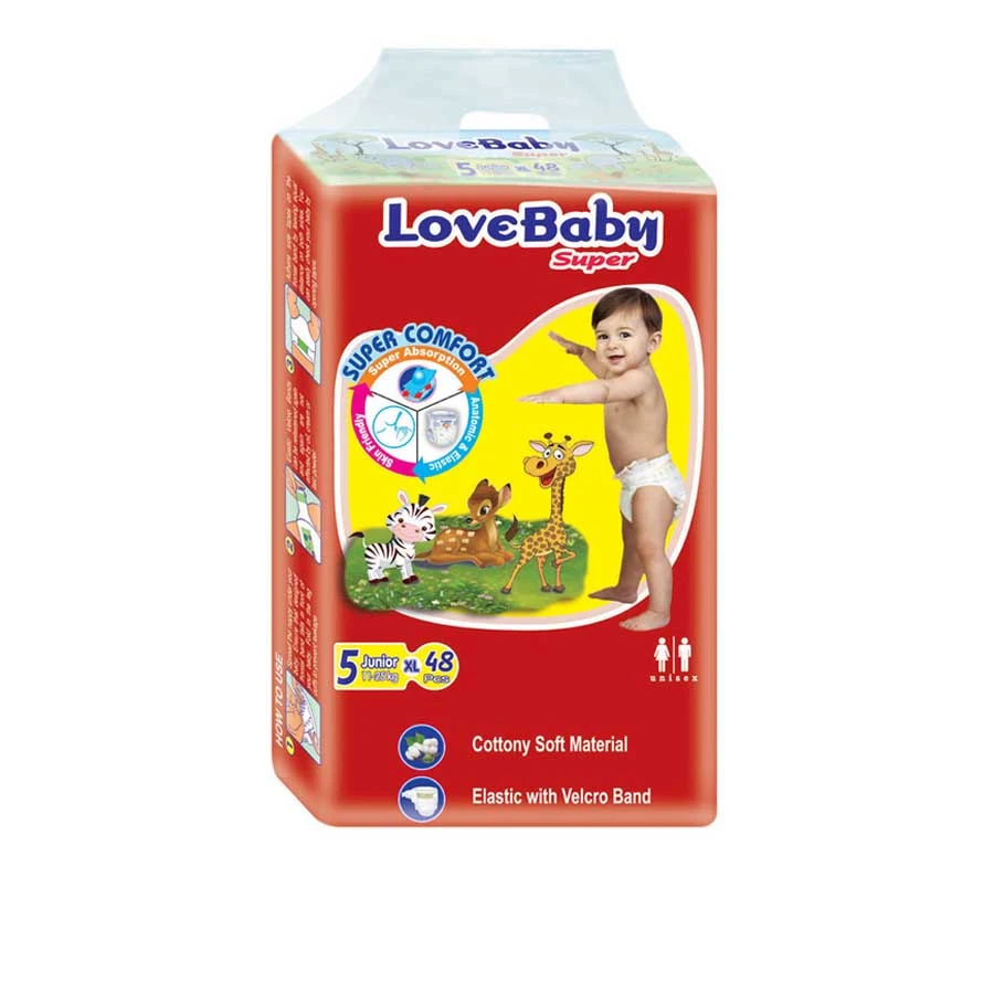 LoveBaby Supper Diaper Belt 5 Junior XL (11-25kg) 48pcs price in Bangladesh | Authentic Product by Shundorjo