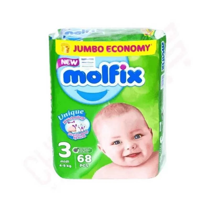 Molfix Baby Diaper Belt Midi 3 (4-9kg) 68pcs price in Bangladesh | Authentic Product by Shundorjo